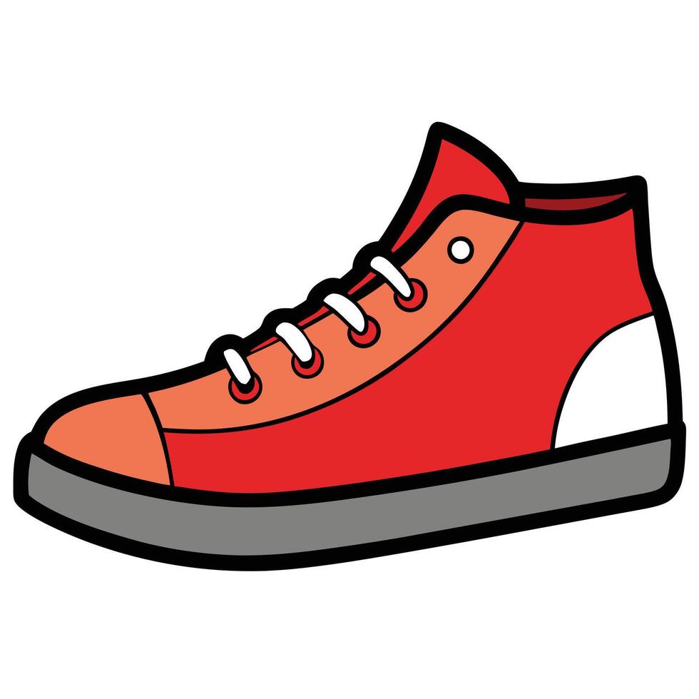 Red sneakers clipart vector
