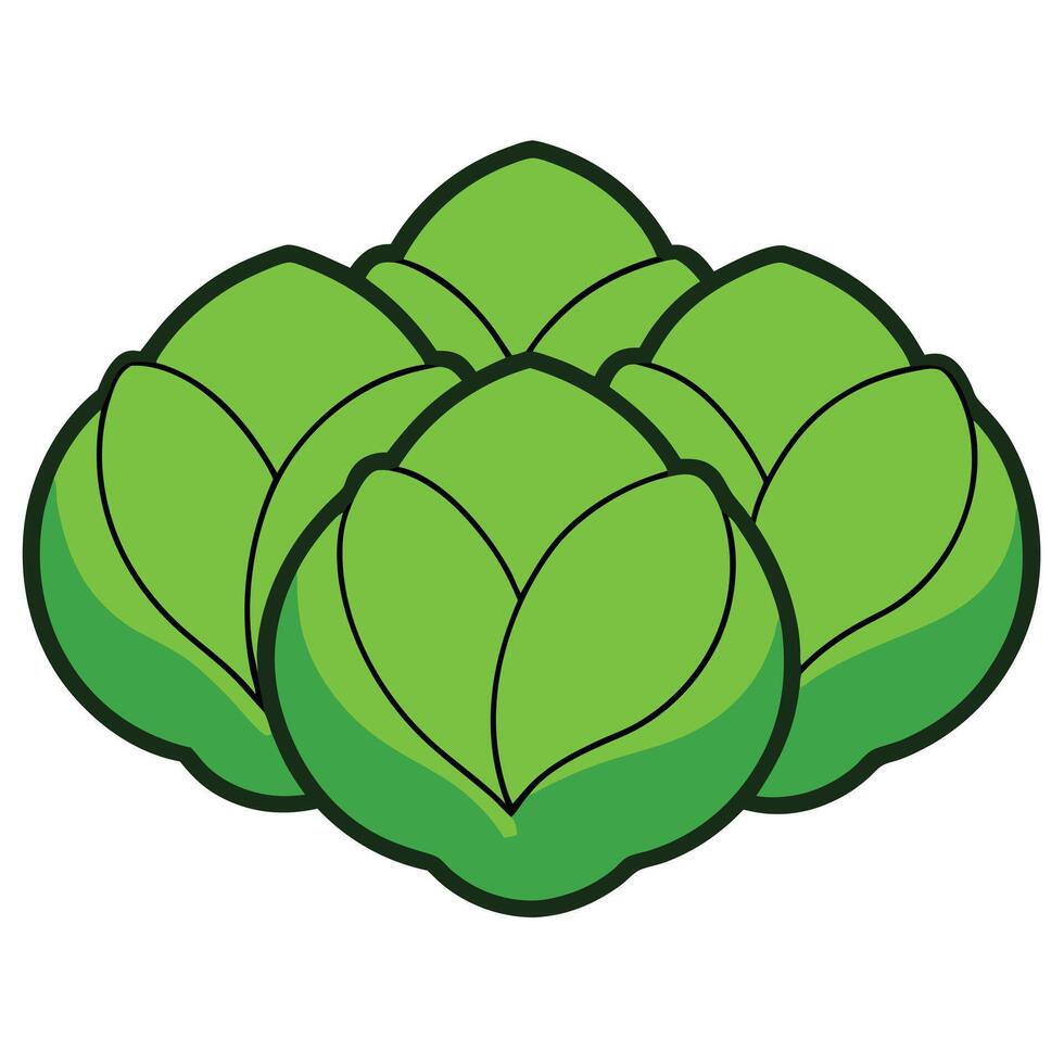 A group of green leaves on a white background vector