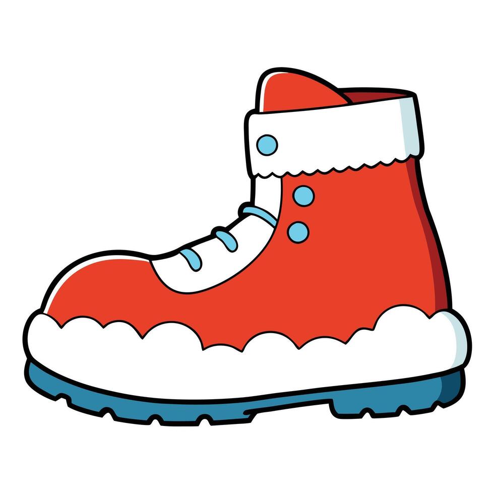 Snow boots cartoon illustration vector