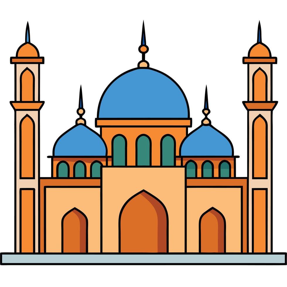 Islamic mosque icon illustration vector