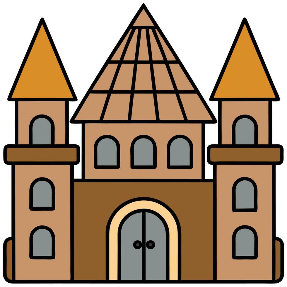 Castle clip art illustration vector