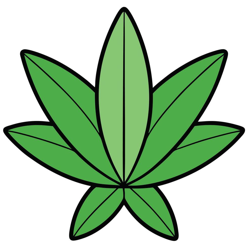 A marijuana leaf icon on a white background vector
