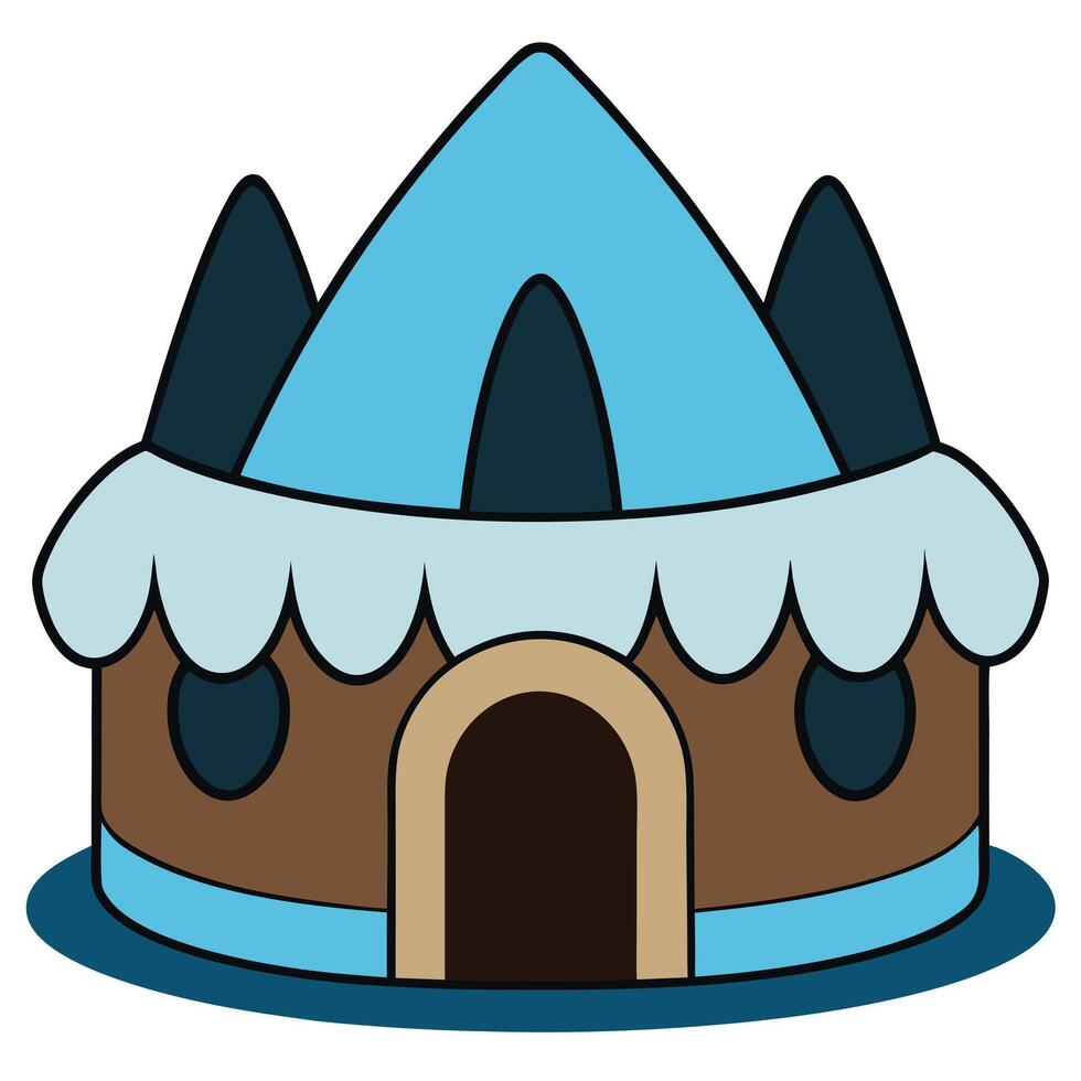 Ice house icon illustration vector
