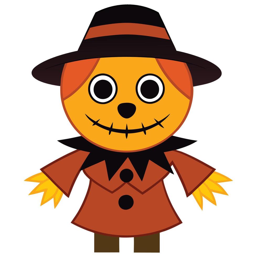 Scarecrow halloween clipart vector
