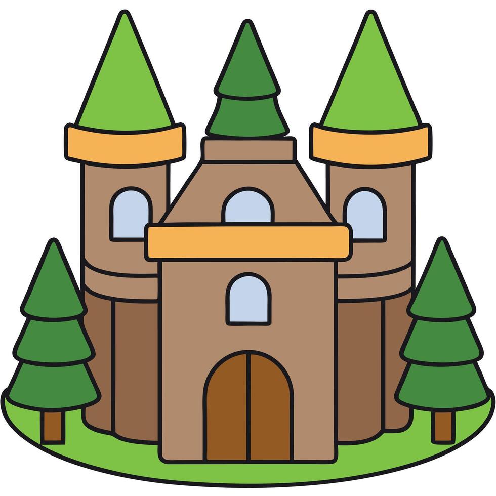 Castle clip art free download vector