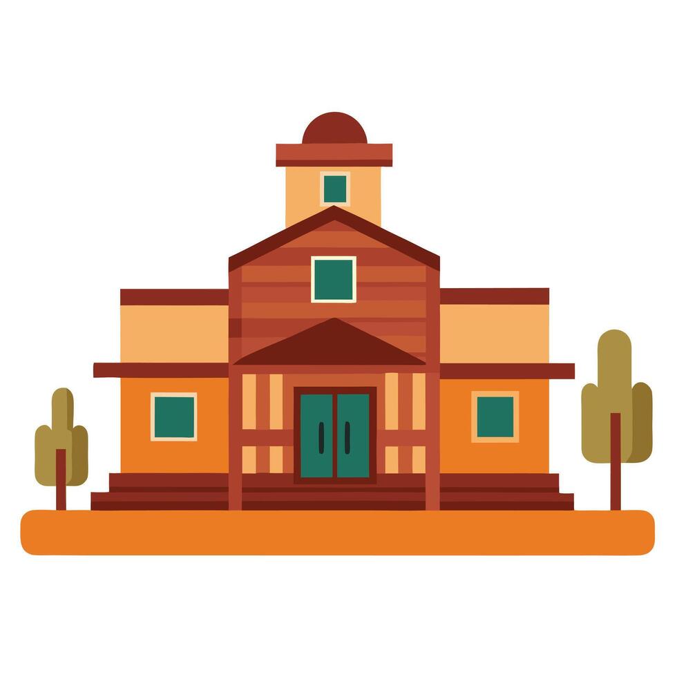 A house with a large front porch and a tree vector