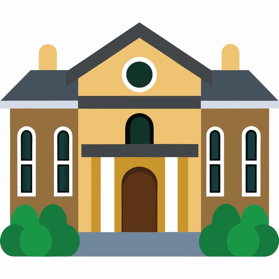 A house with a front porch and a front door vector