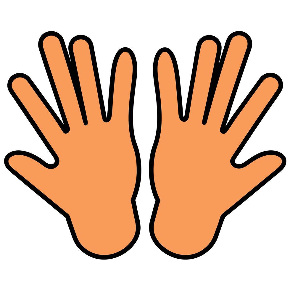 Two hands with one hand up and one hand down vector