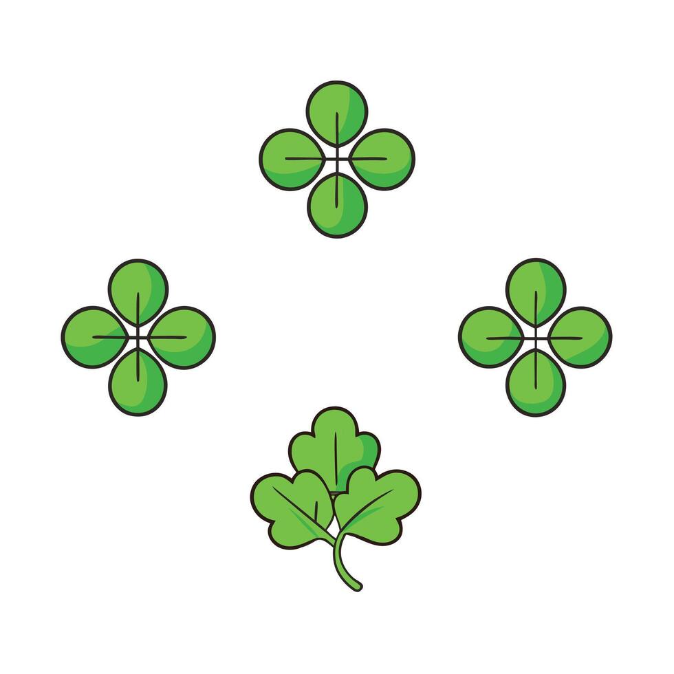 Four leaf clover icon illustration vector