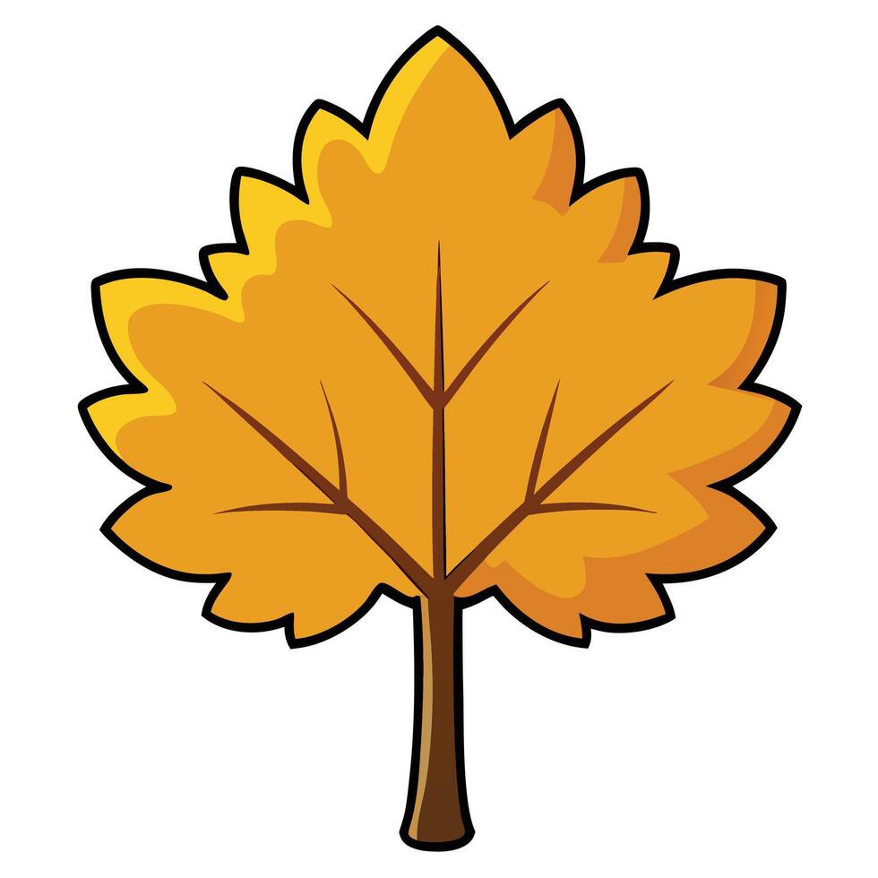 Autumn tree clip art illustration vector