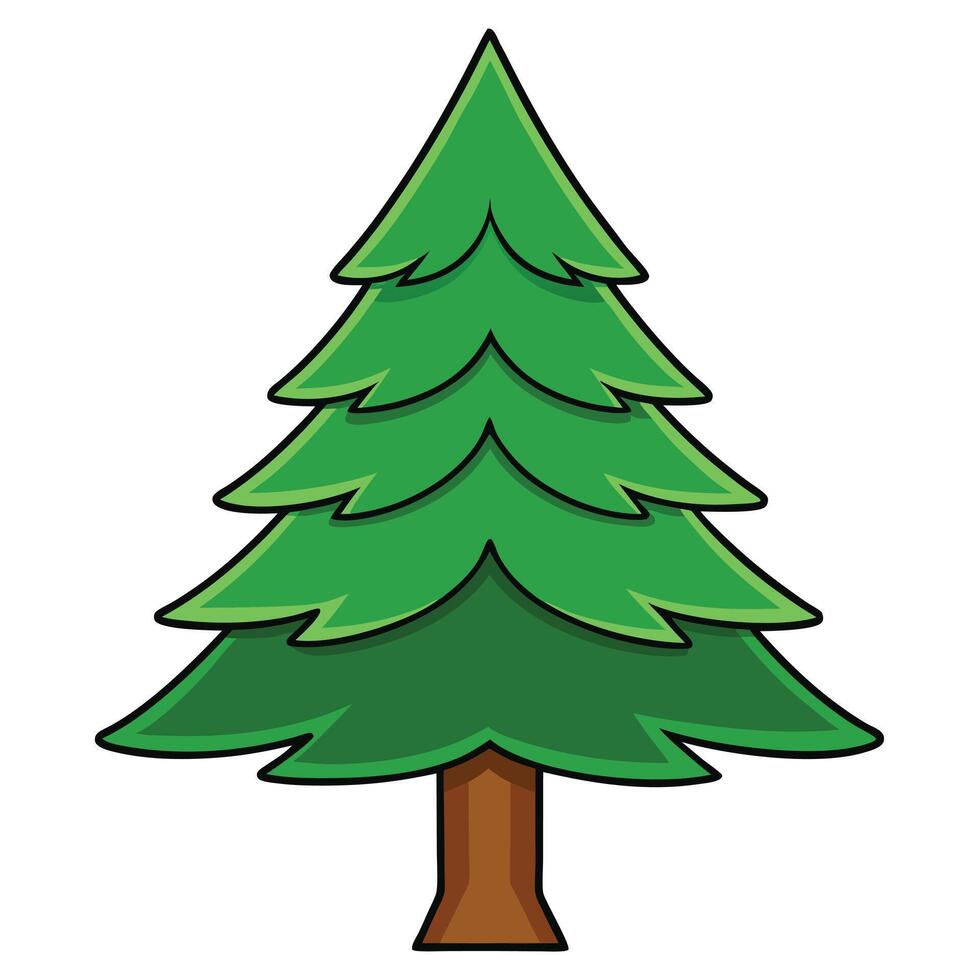 Pine tree clipart illustration vector