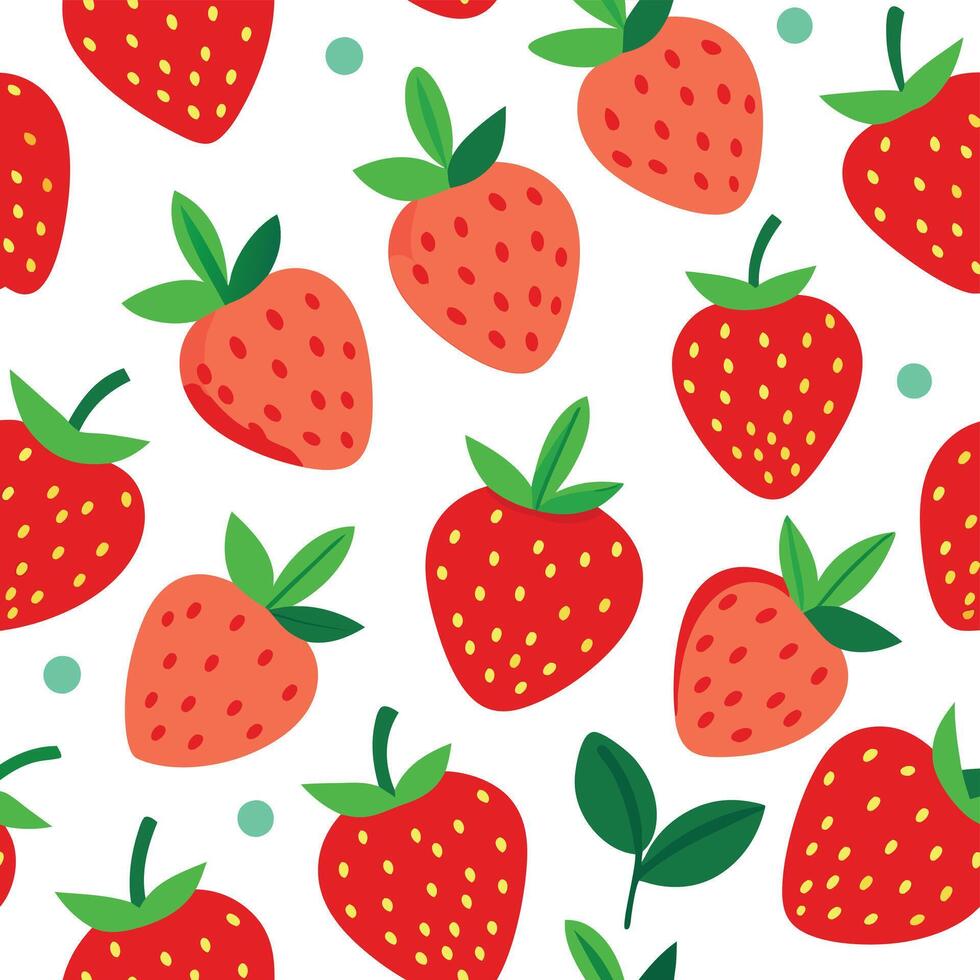 A seamless pattern with strawberries on it vector