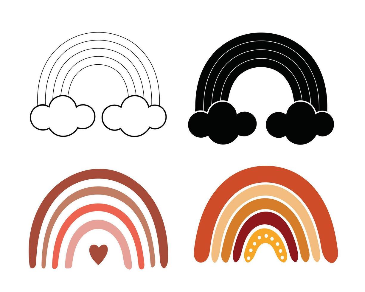 Collection of Rainbow Clipart, Rainbow illustration vector