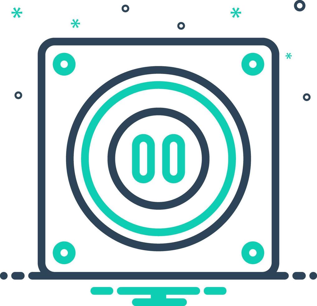 Mix icon for pause vector