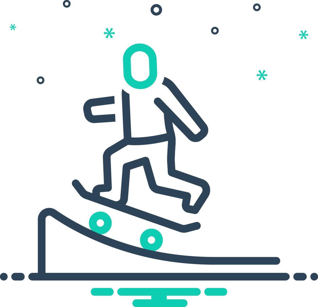 Mix icon for skating vector