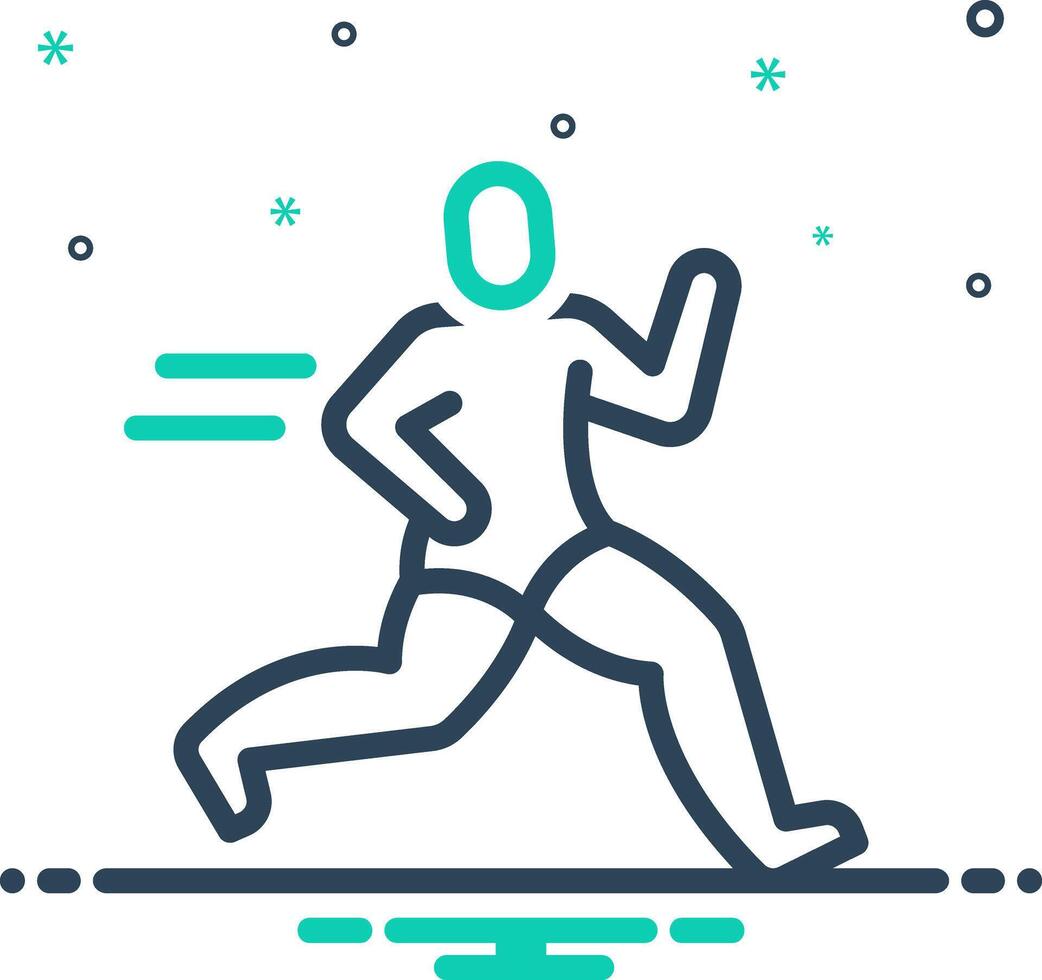 Mix icon for running vector