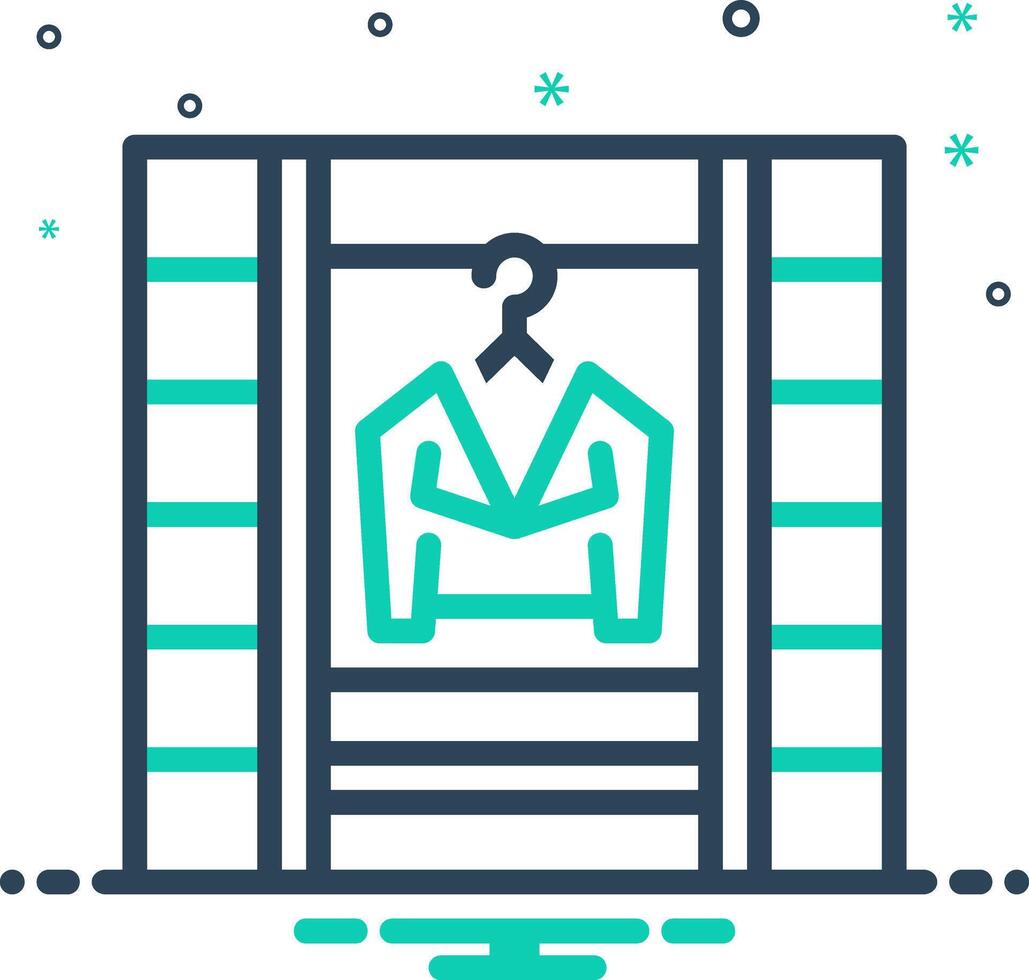 Mix icon for wardrobe vector
