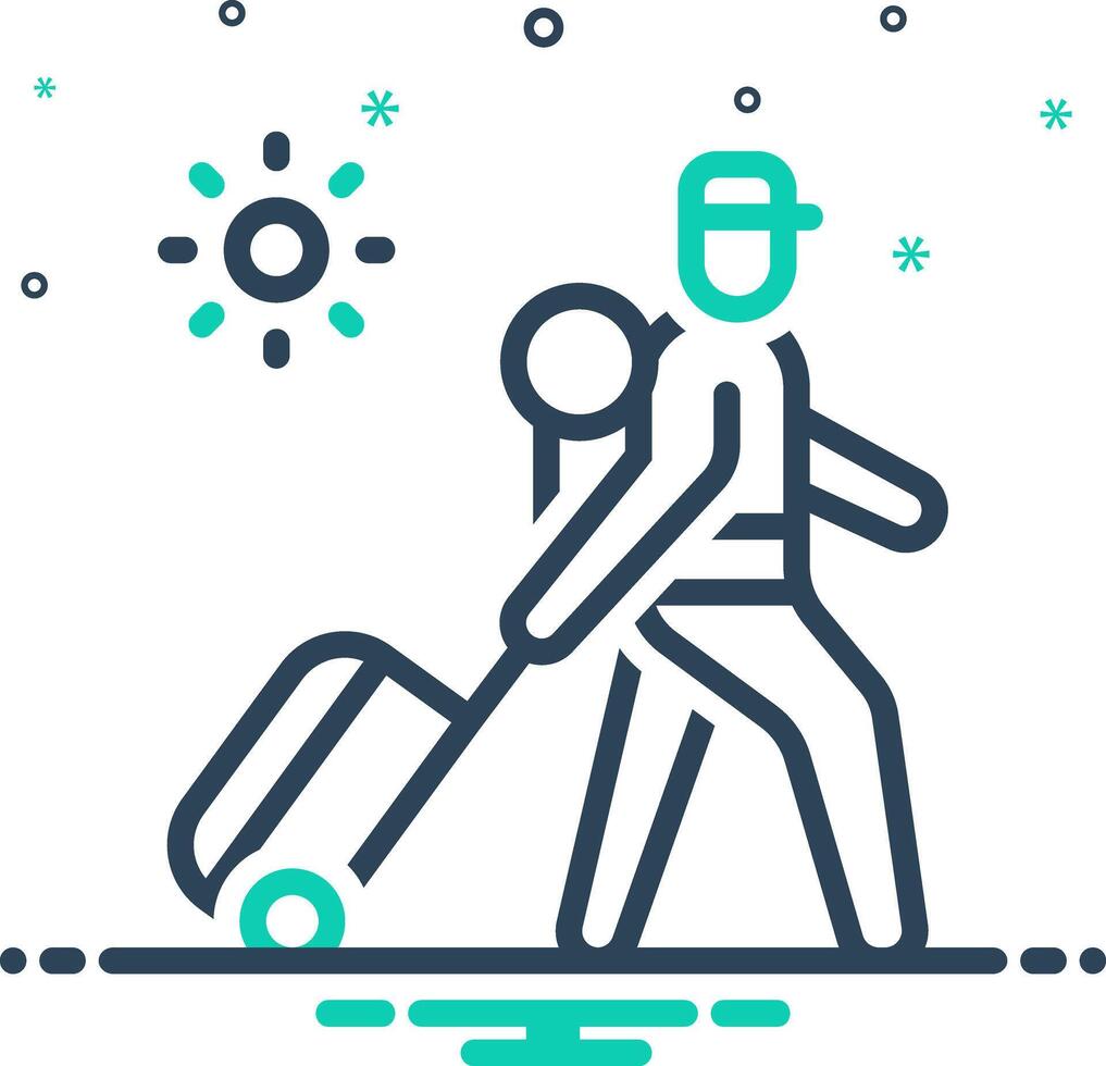 Mix icon for traveling vector