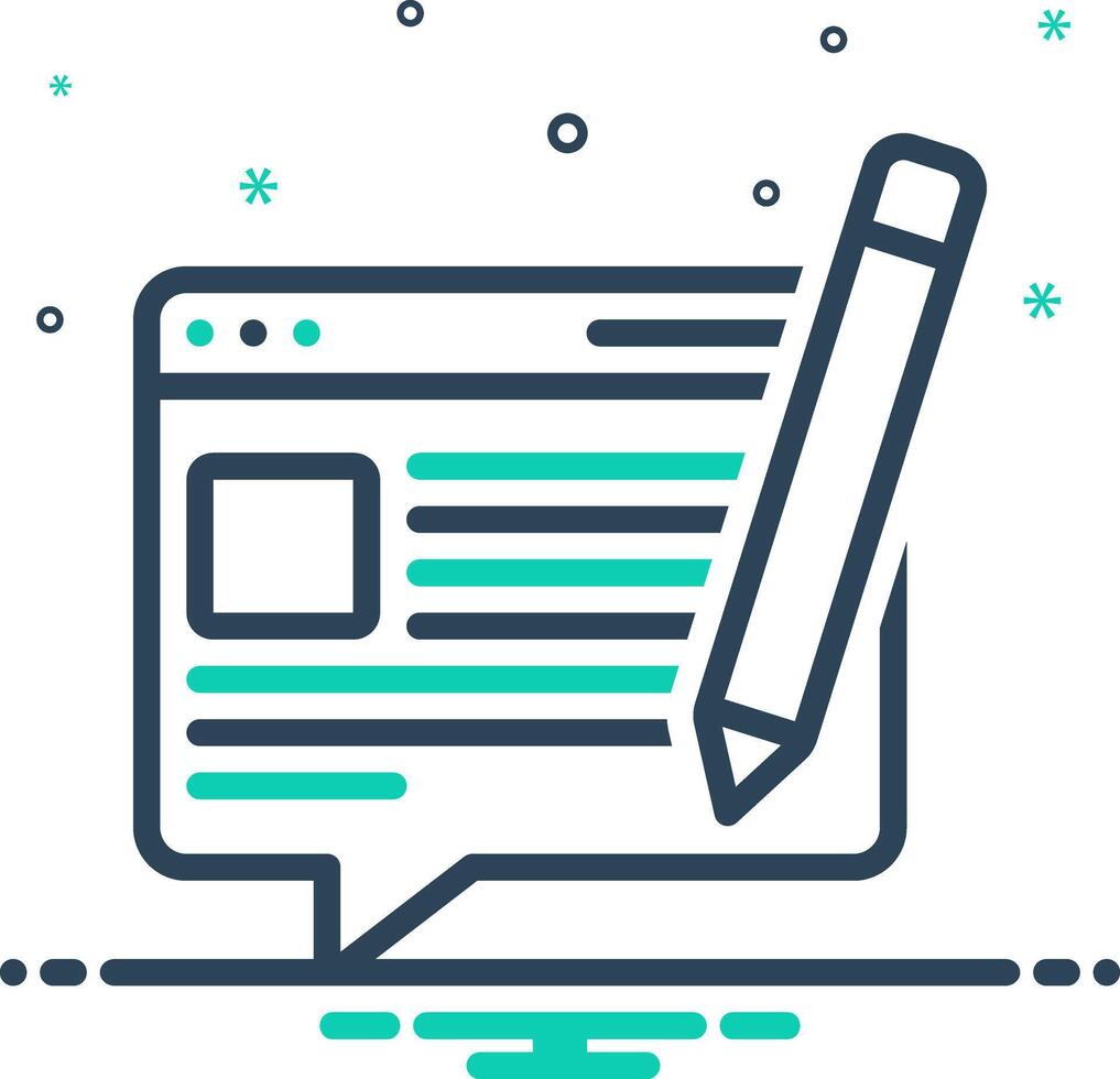 Mix icon for blog vector