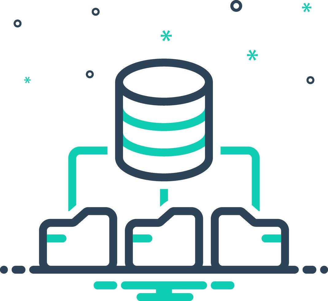 Mix icon for hosting vector