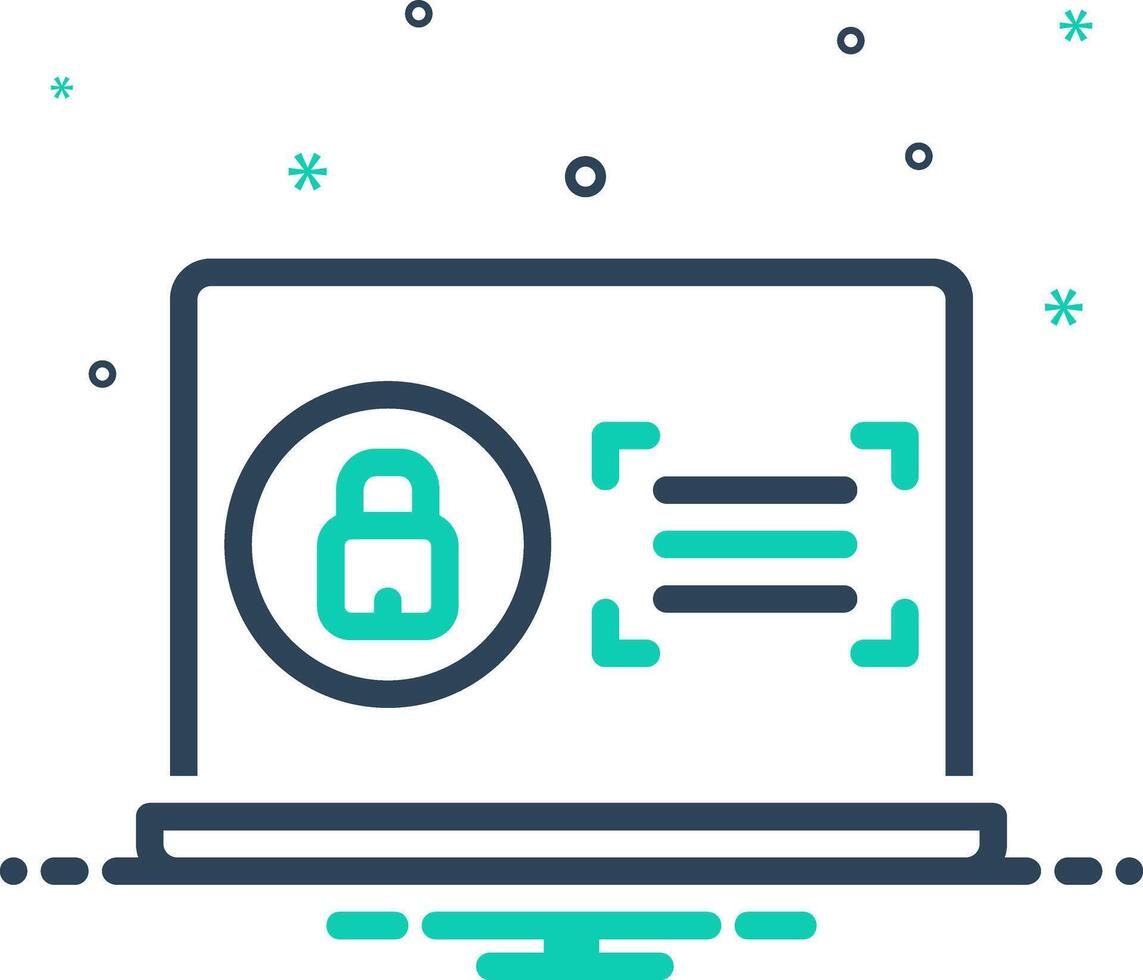 Mix icon for security vector