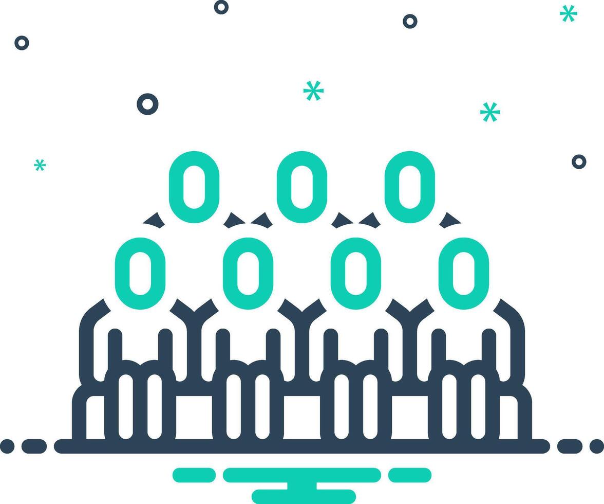 Mix icon for audience vector