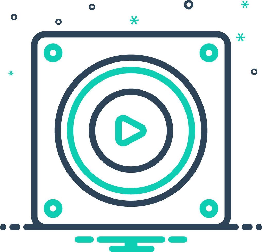 Mix icon for play vector