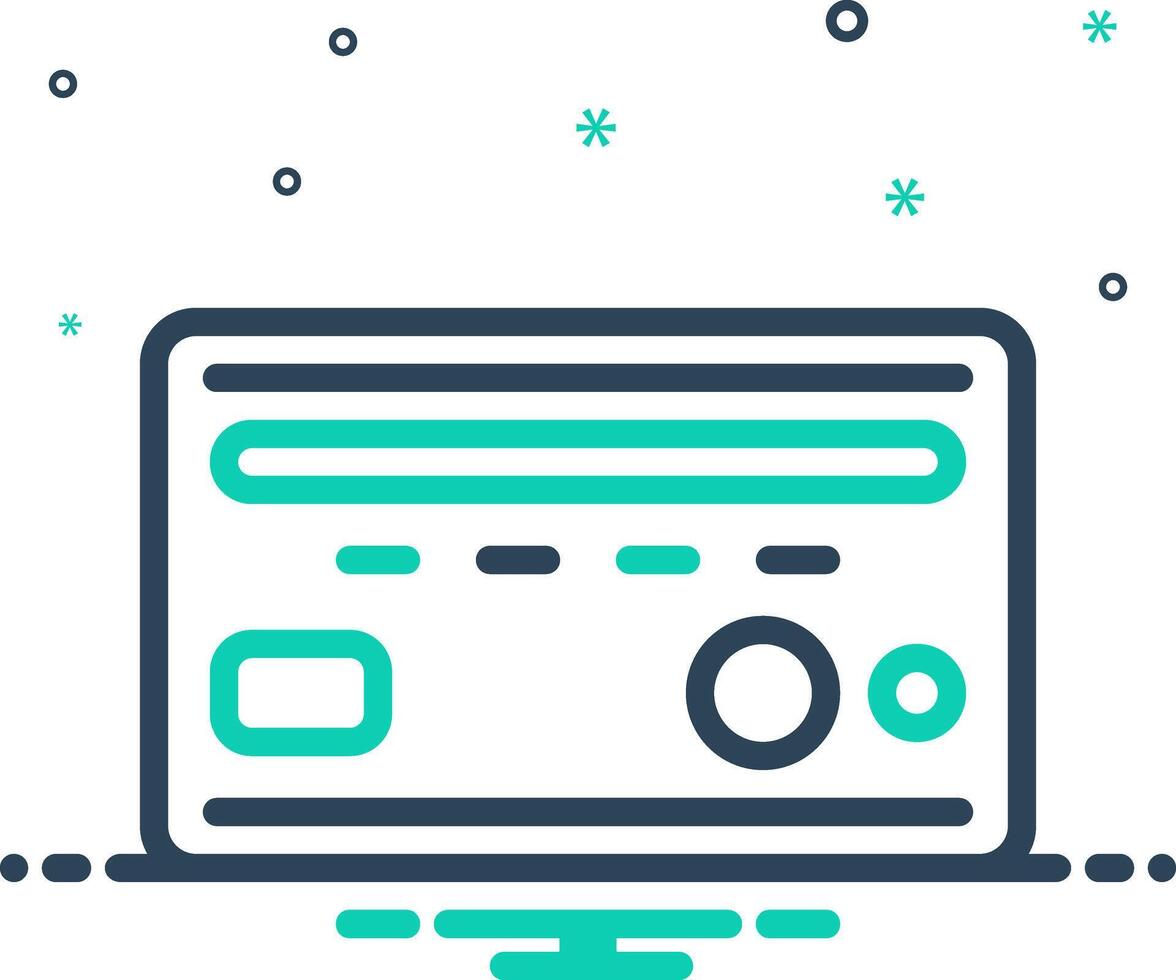 Mix icon for credit card vector