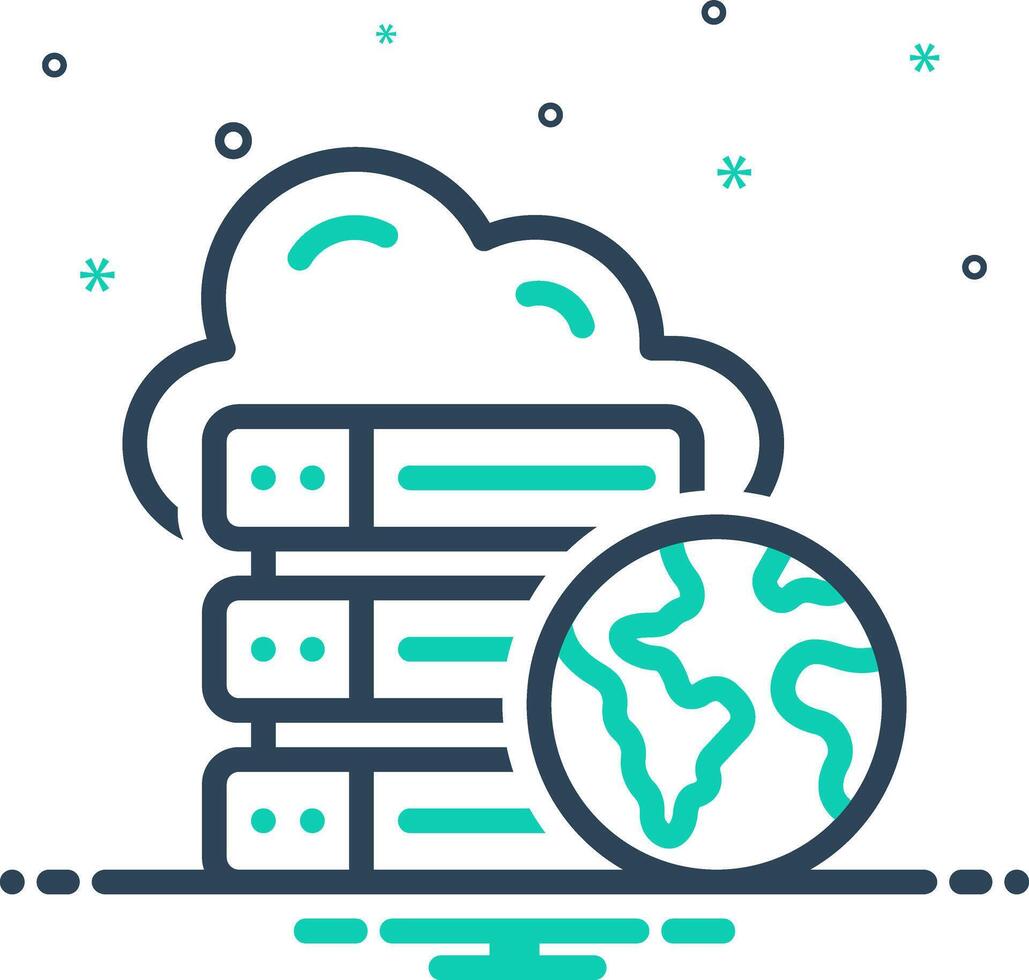 Mix icon for web server vector