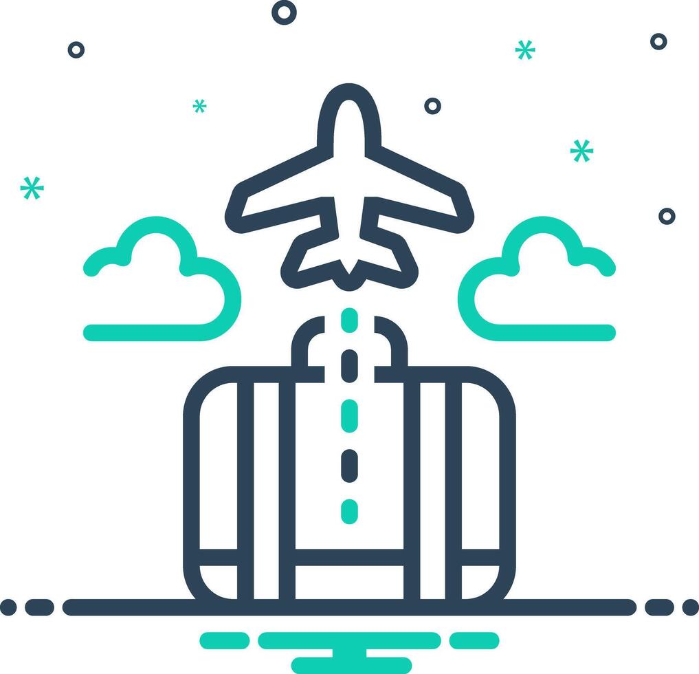 Mix icon for travel vector