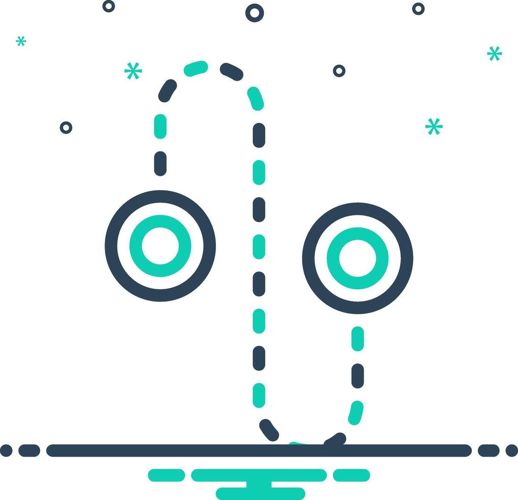 Mix icon for trajectory vector