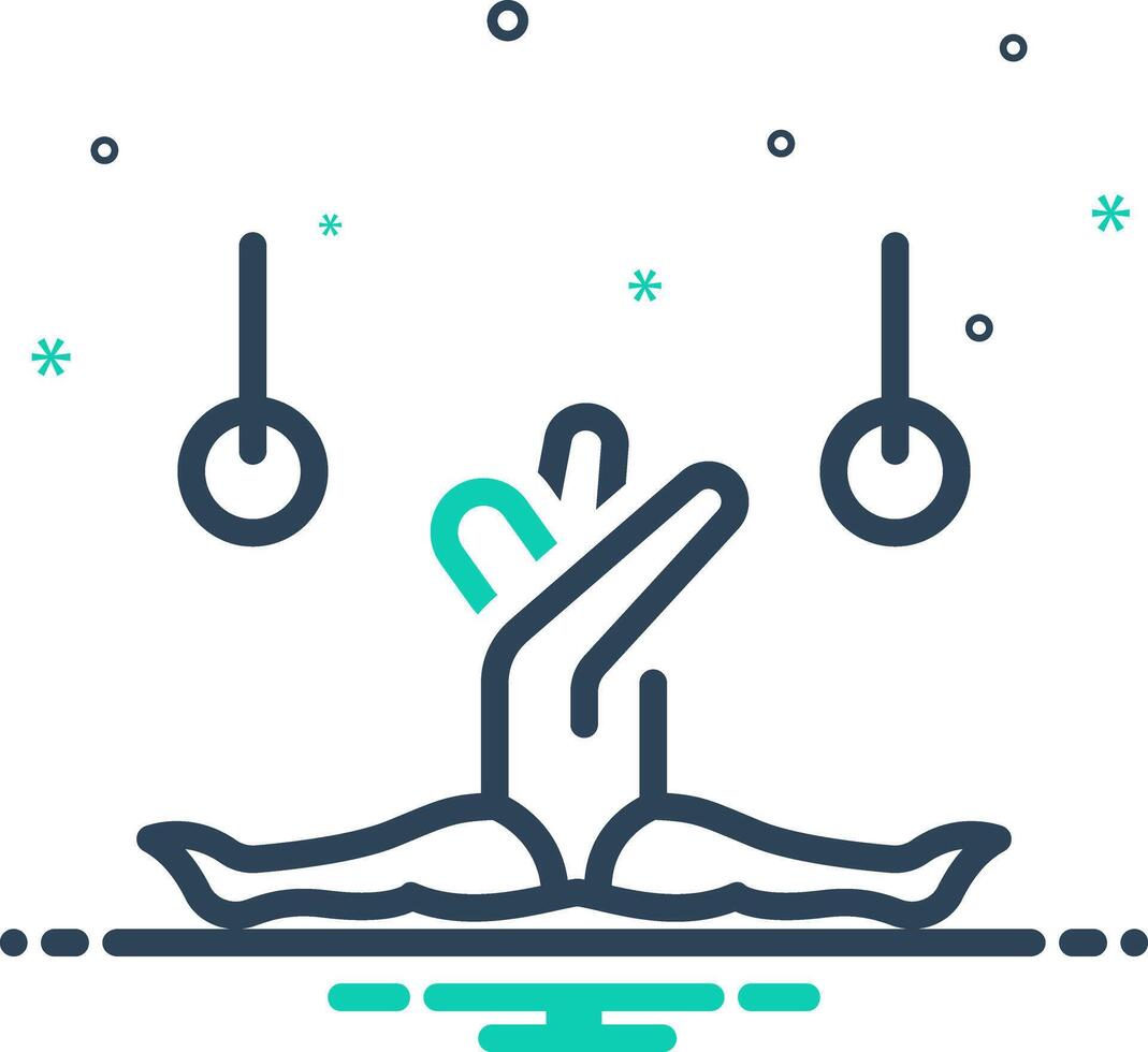 Mix icon for gymnastics vector