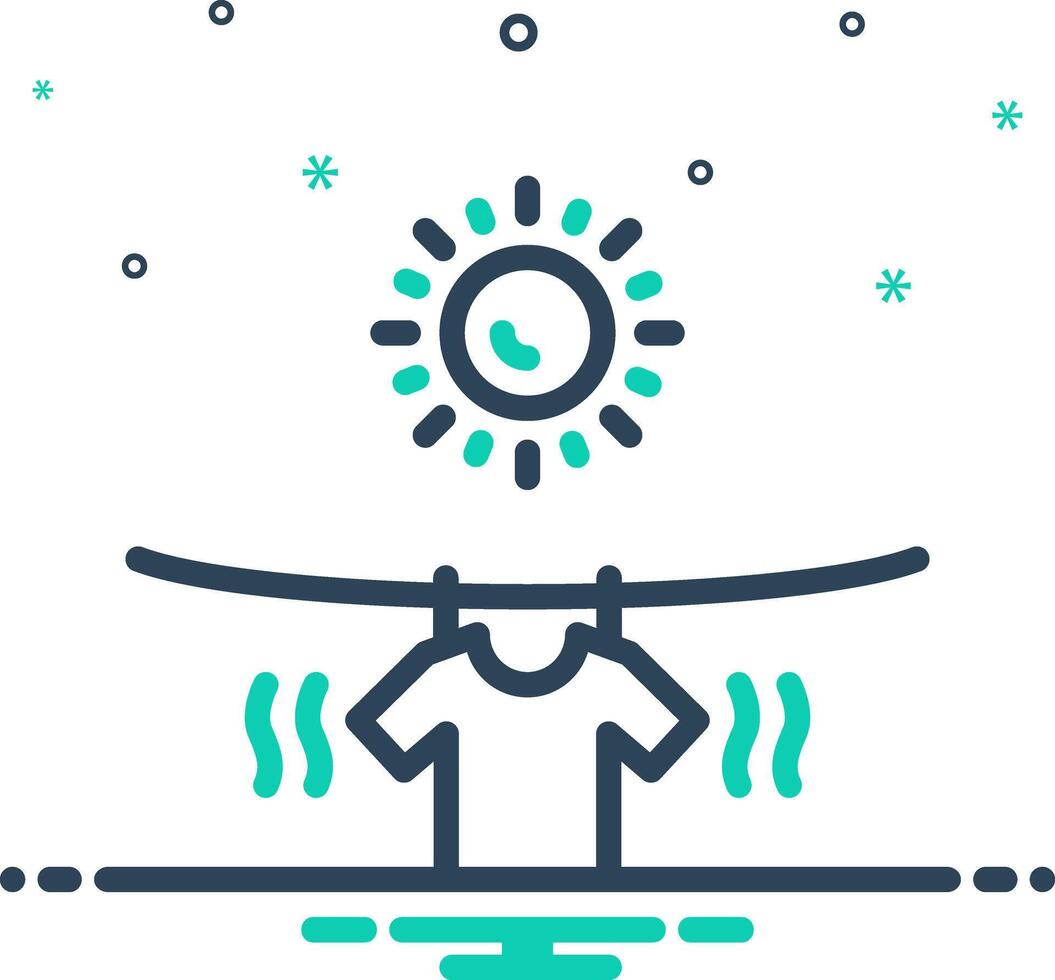 Mix icon for hot sun vector