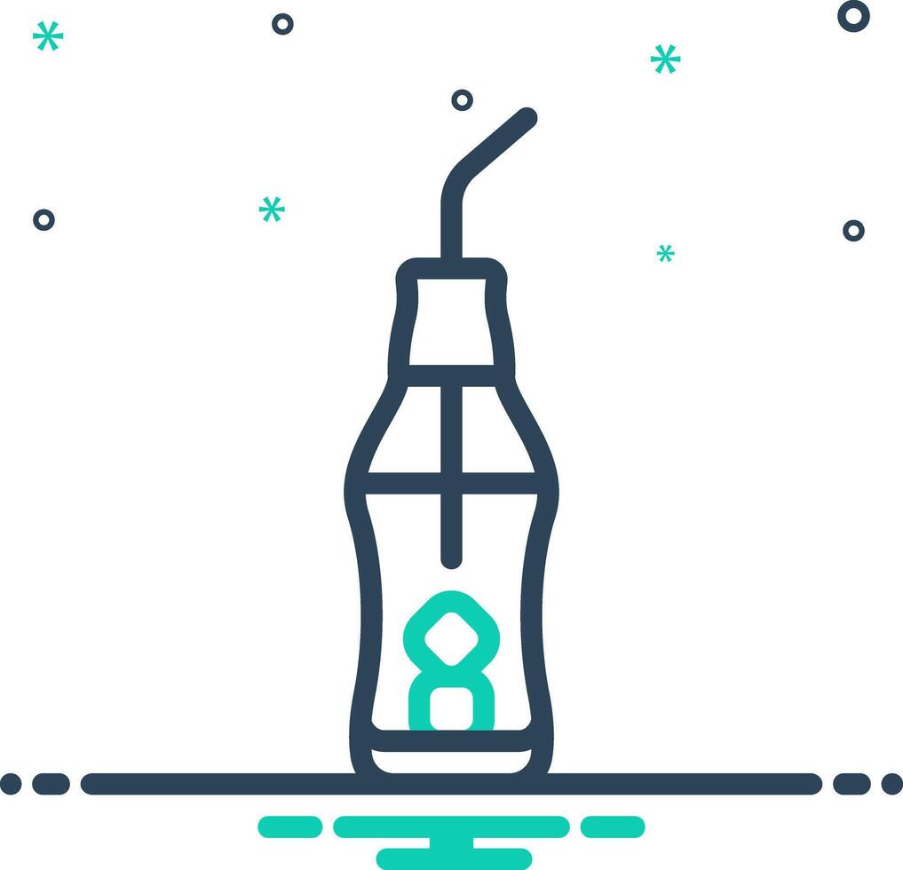 Mix icon for cold drink vector