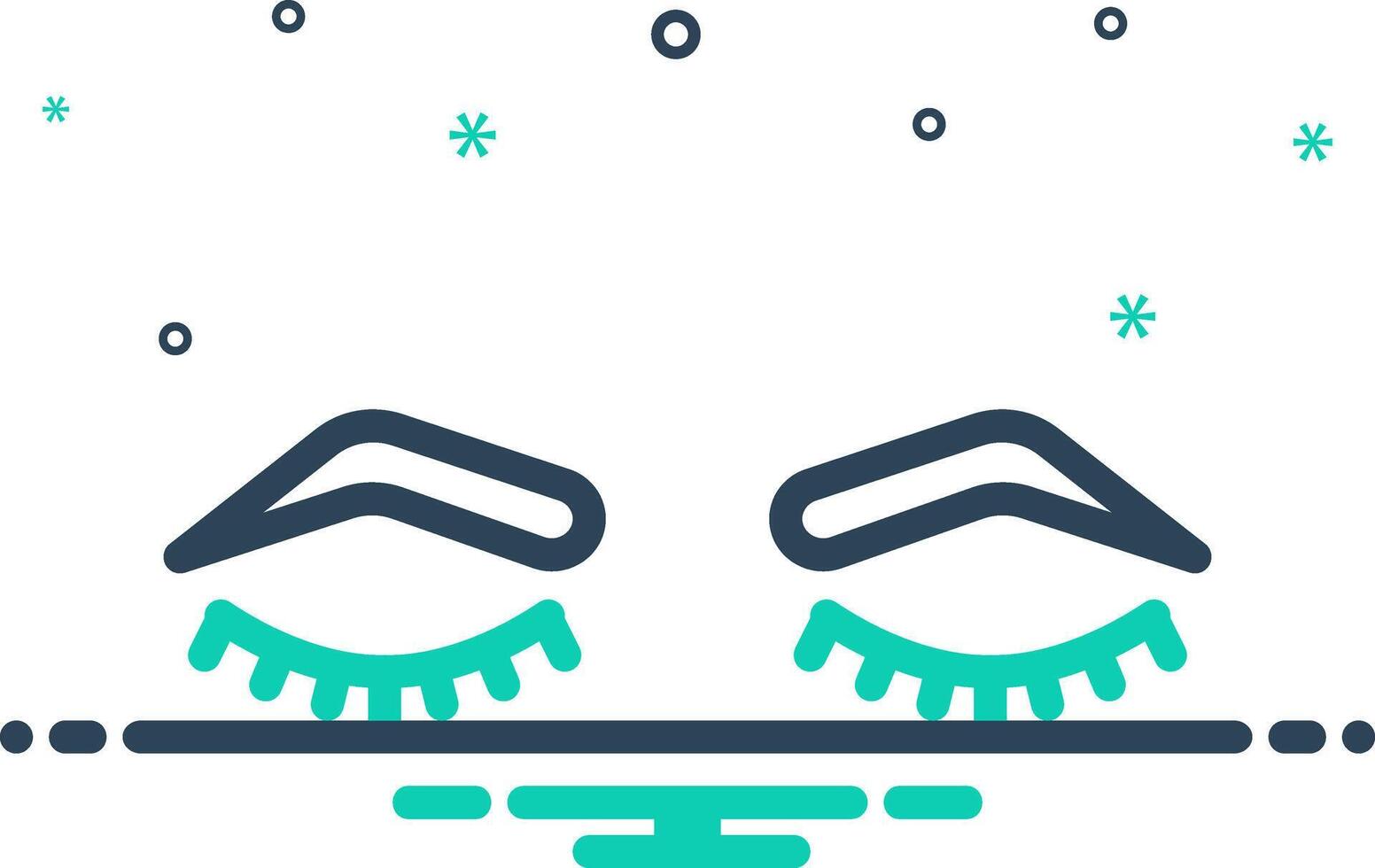 Mix icon for eyelash vector