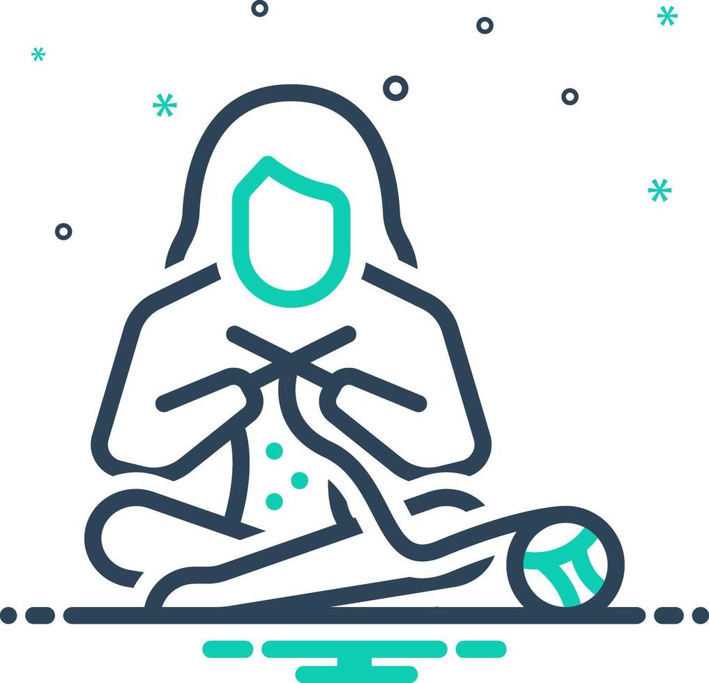 Mix icon for knitting vector