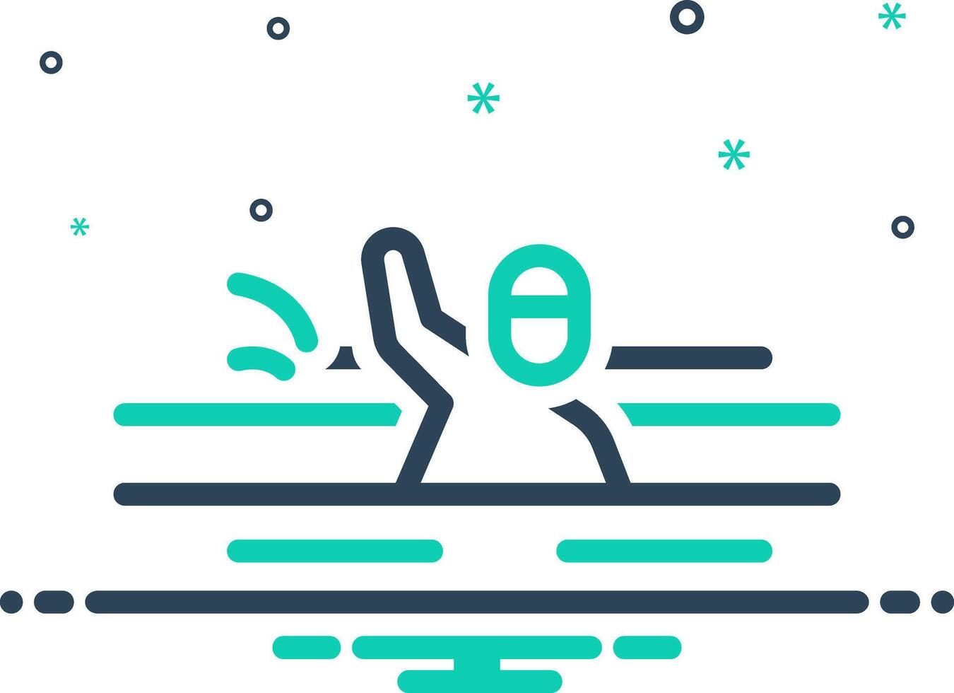 Mix icon for swimmer vector