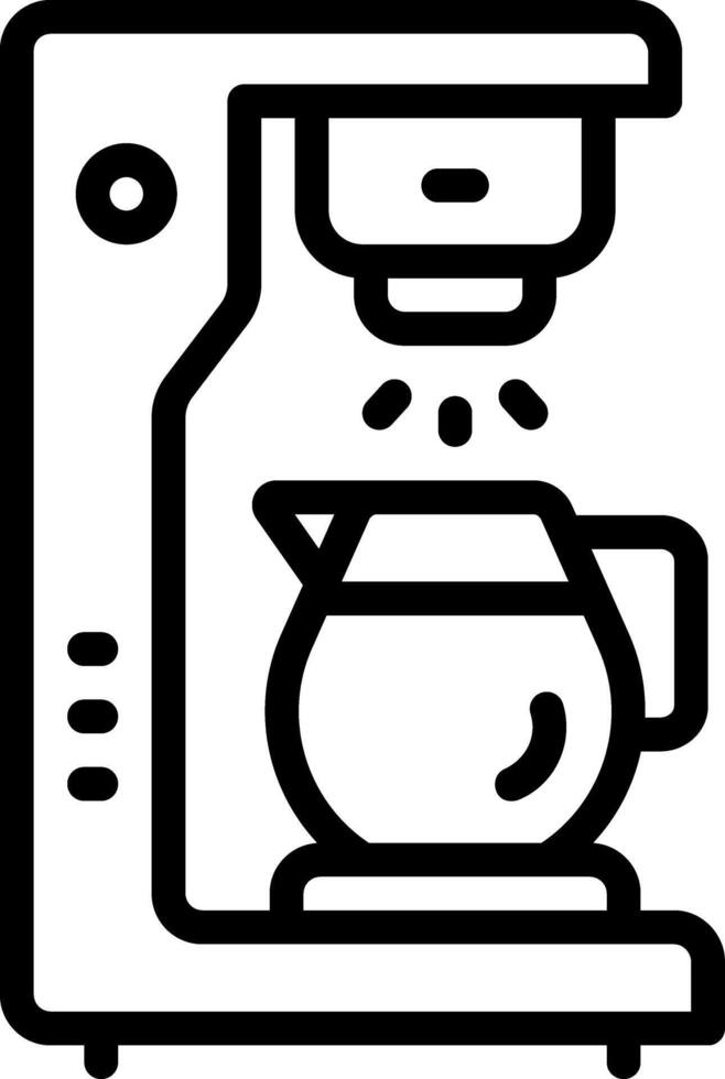 Black line icon for coffee maker vector