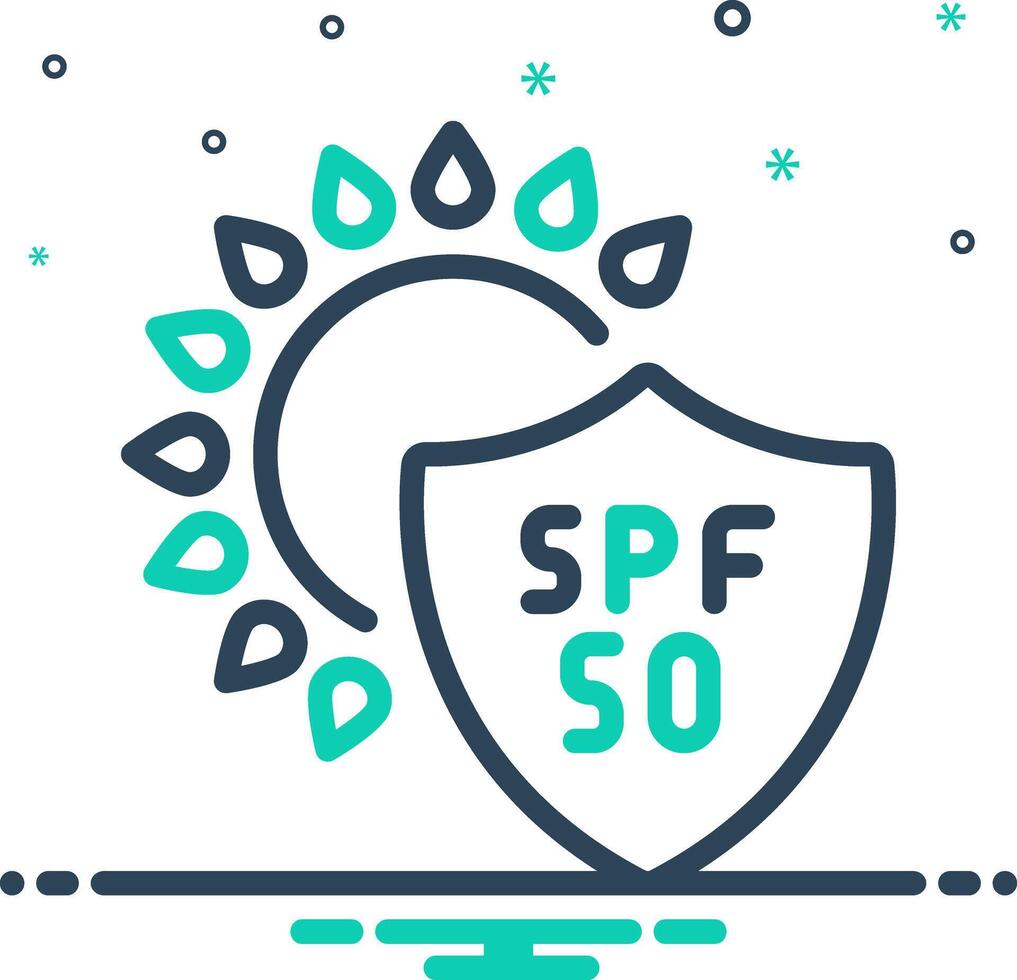 Mix icon for spf 50 vector