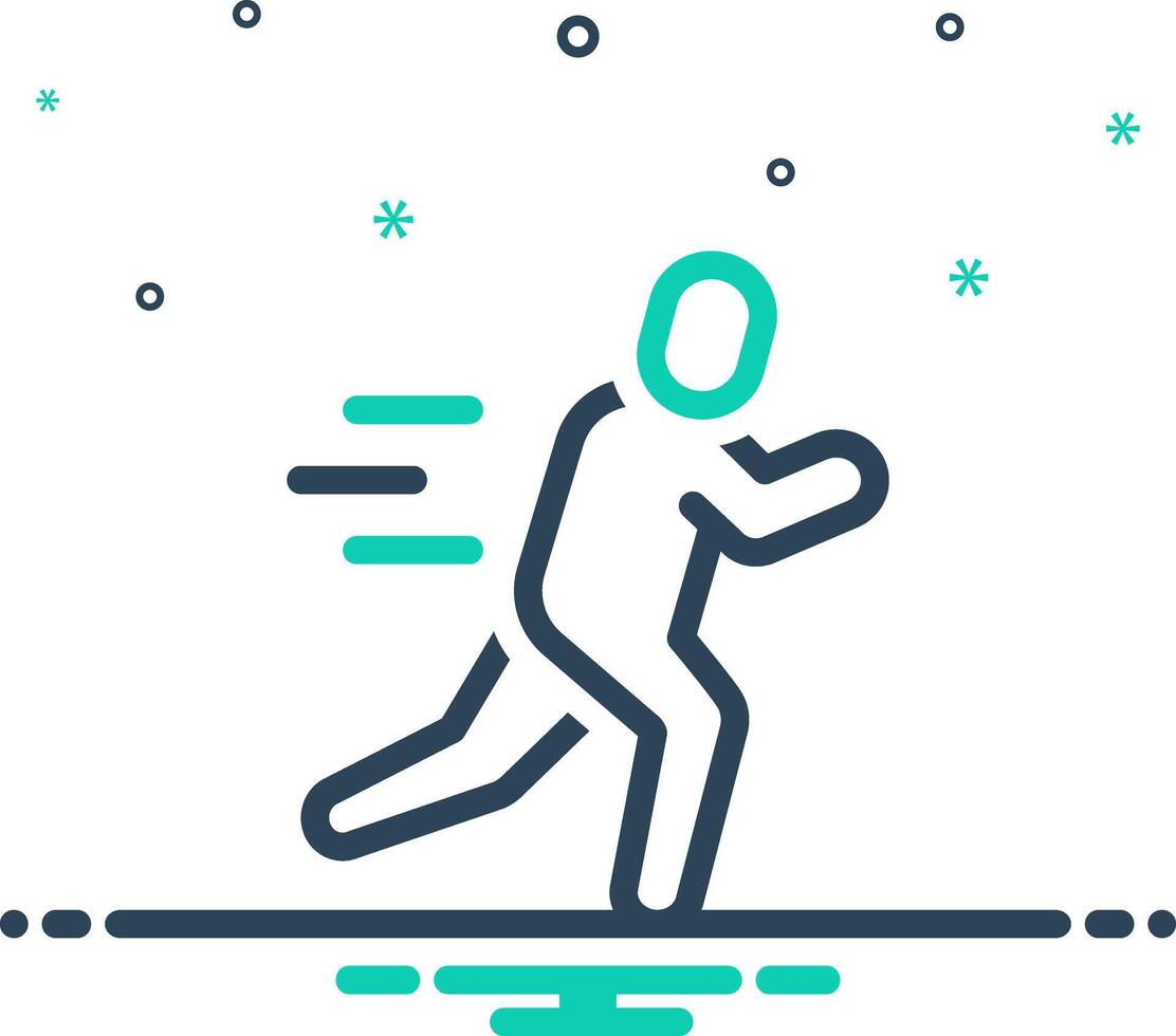 Mix icon for running vector