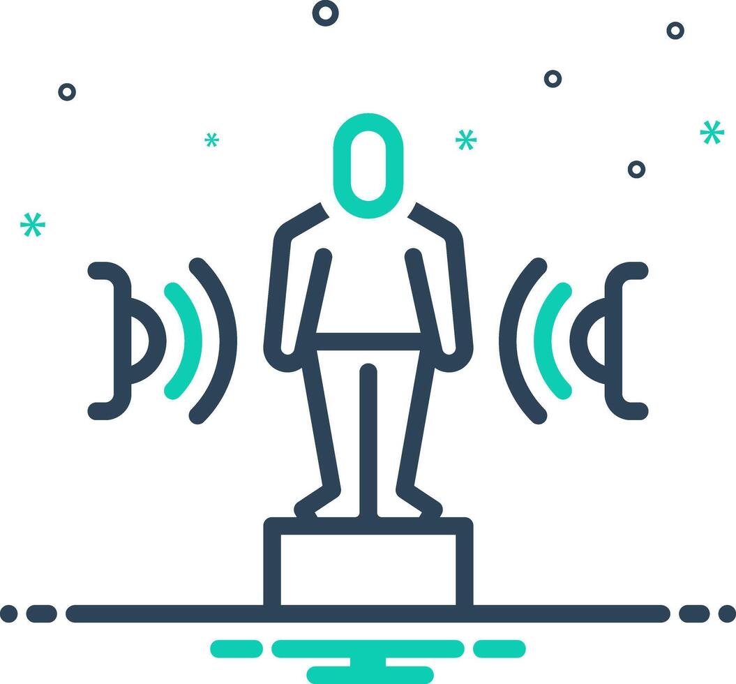 Mix icon for motion detector vector