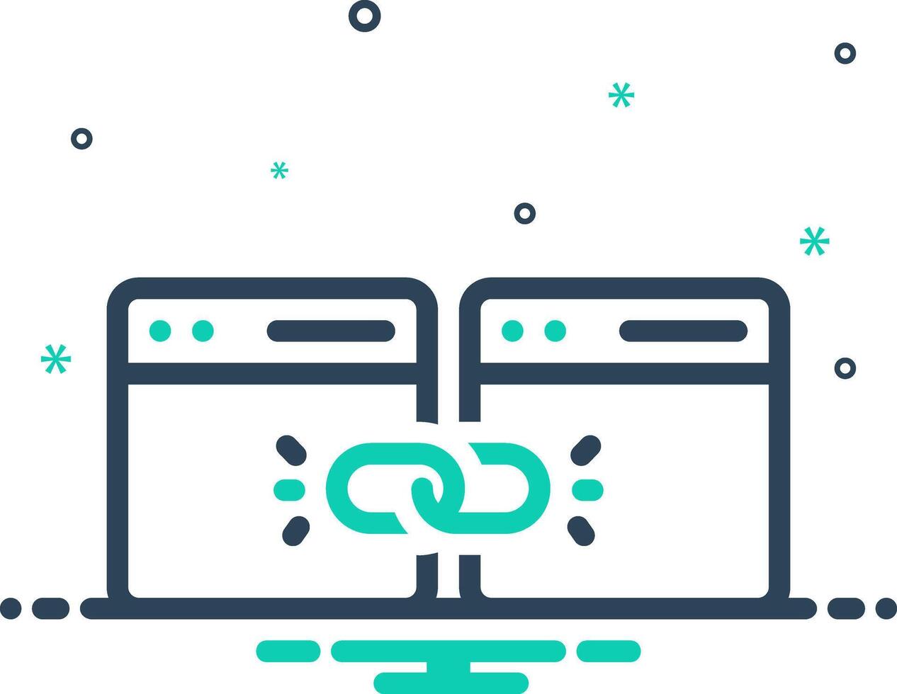 Mix icon for link vector