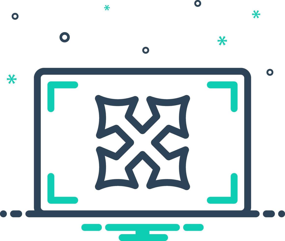 Mix icon for full screen vector
