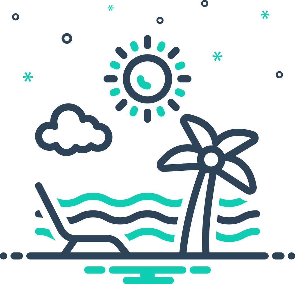 Mix icon for summer vector