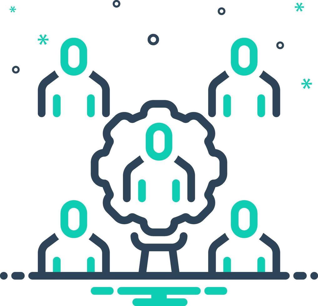 Mix icon for human resource vector
