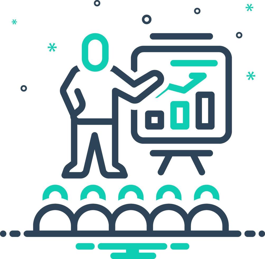 Mix icon for presentation vector