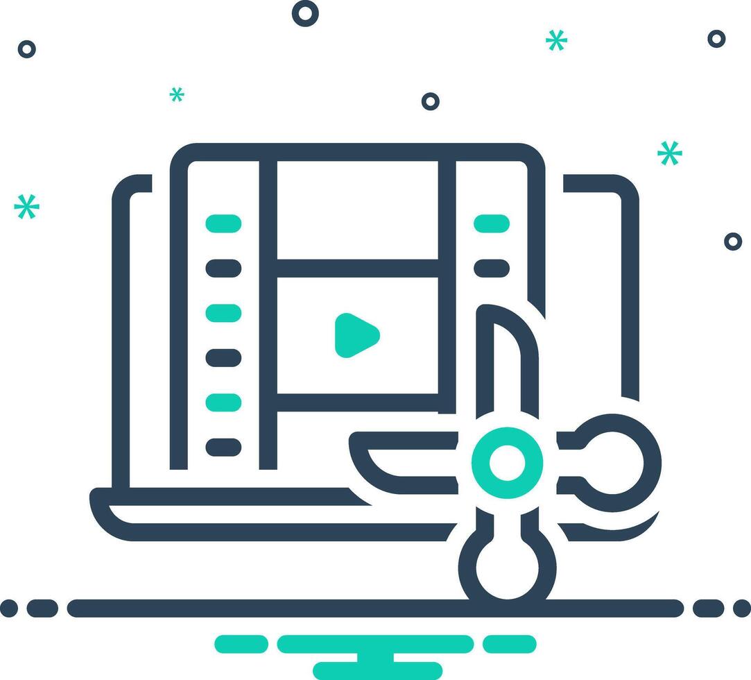 Mix icon for editing vector
