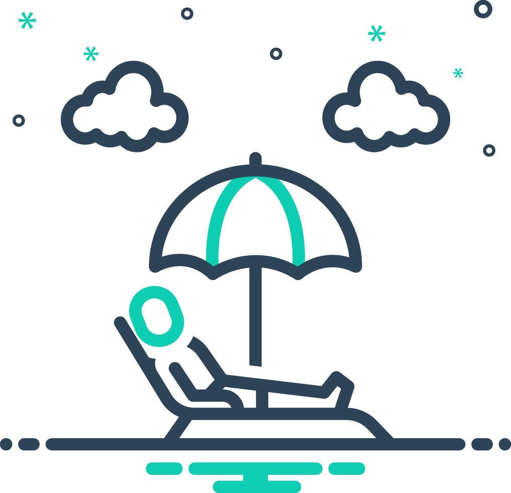 Mix icon for protect vector