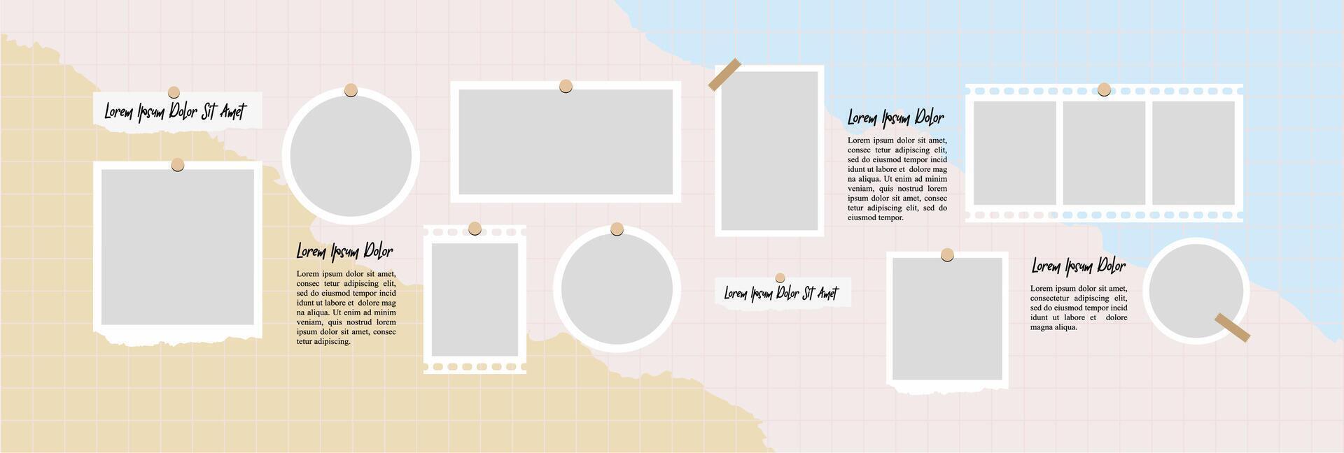 Creative Pictures or photos frame collage vector