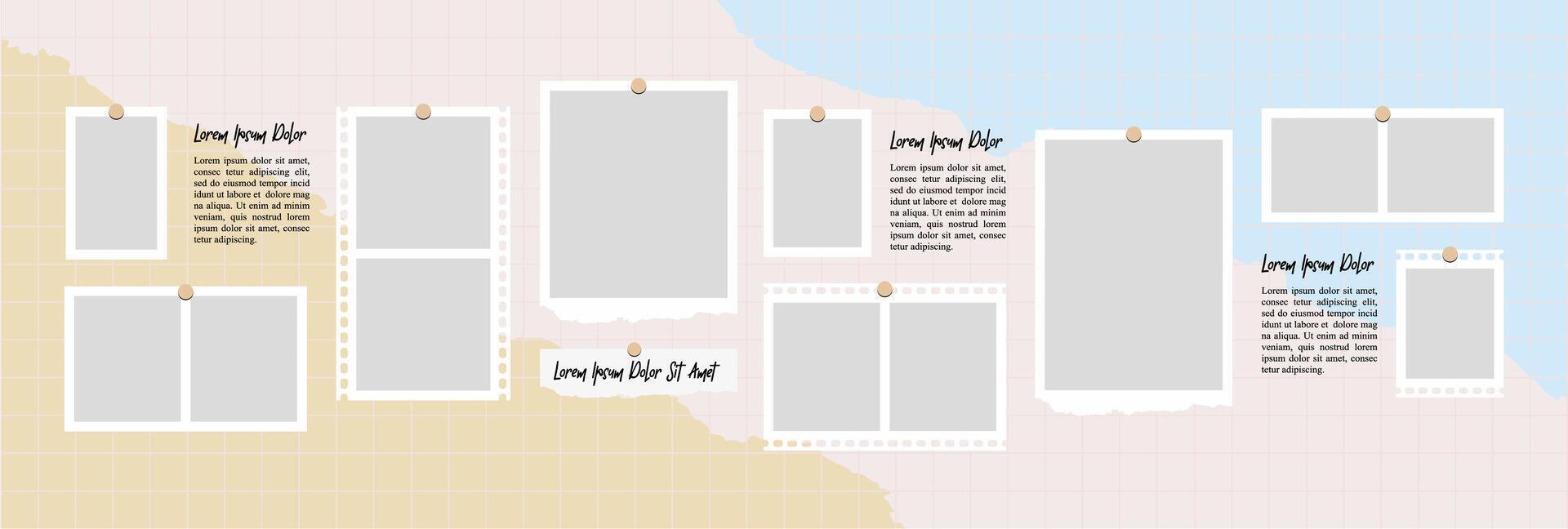 Picture Photo collage theme vector